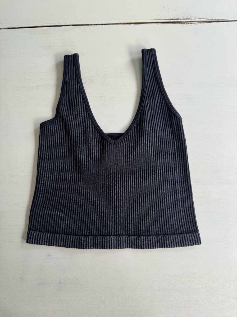 Ribbed V-Neck Tank Top